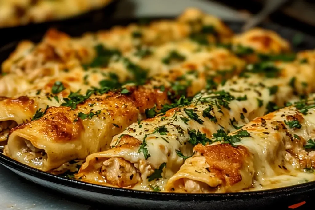 Cheesy Garlic Chicken Wraps