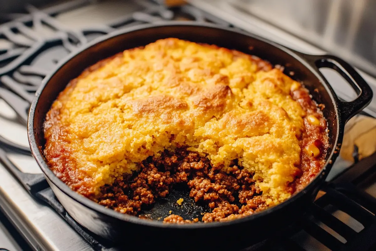 Sloppy Joe Casserole Cornbread