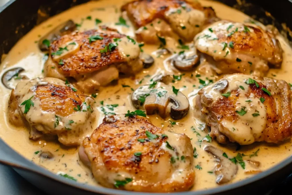 Preparing Baked Chicken Thighs with Soup