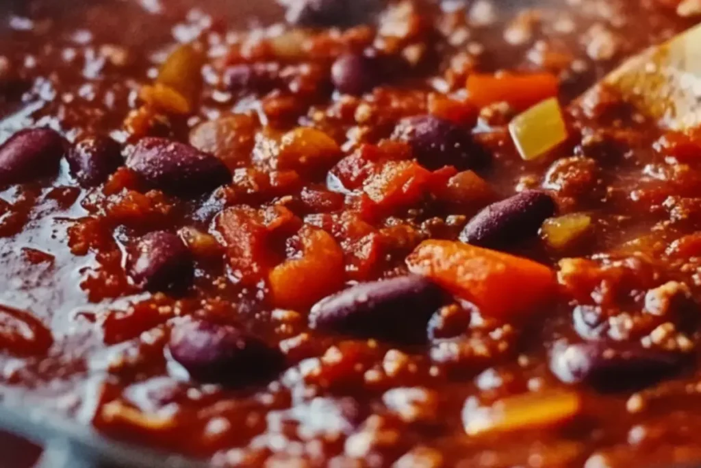 Bowl of delicious chili, questioning if chili is a soup.