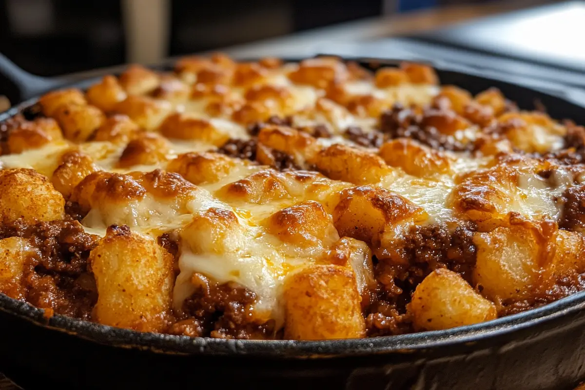 Sloppy Joe Tater Tot Casserole