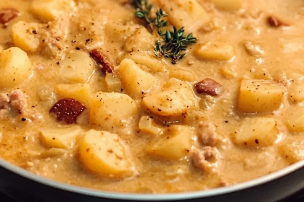 Creamy Cajun Potato Soup with Cheese