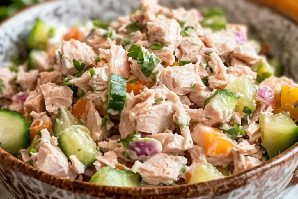 Light tuna salad with dill and lemon: Learn about tuna salad calories.